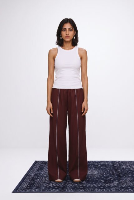 Flared Pants – Burgundy